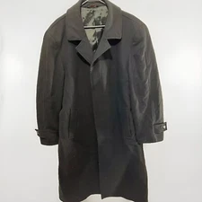Pronto Moda Italia Car Coat Sz 44 R Black Cashmere Wool Overcoat Pea Coat