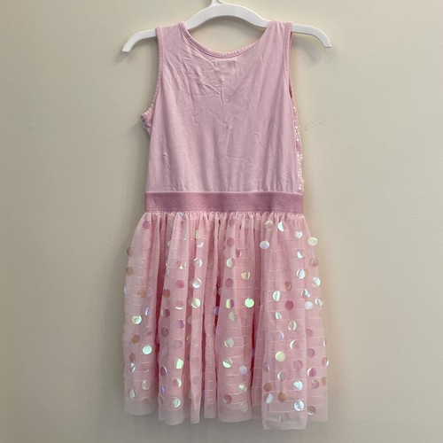 Girls Pink Sequin Dress Sparkly Flowy The Children's Place Size Large 10/12 - Picture 2 of 7