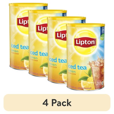 (4 pack) Lipton Sweetined Ice Tea Lemon 28 QT