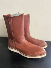 VNTG🔥 HH WEST Double H Pull On Boots 11 D Brown Leather Vulcan Boot Made in USA