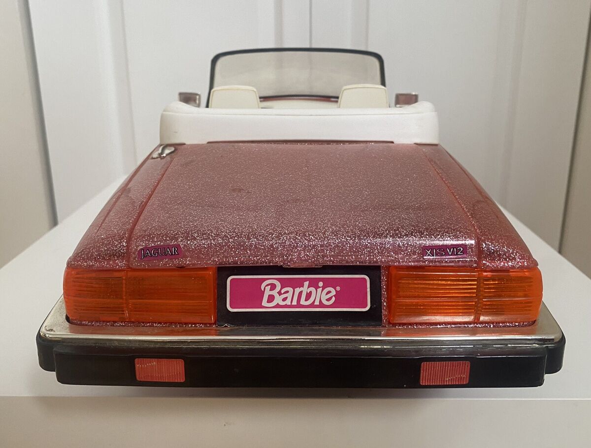 VTG Mattel 1991 Barbie Glittery Pink Jaguar XJS Convertible VTG Mattel 1991 Barbie Glittery Pink Jaguar XJS Convertible