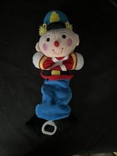 Vtg 1995 Kids II Musical Pull Down Crib Toy, Red Blue Clown Baby.      B21