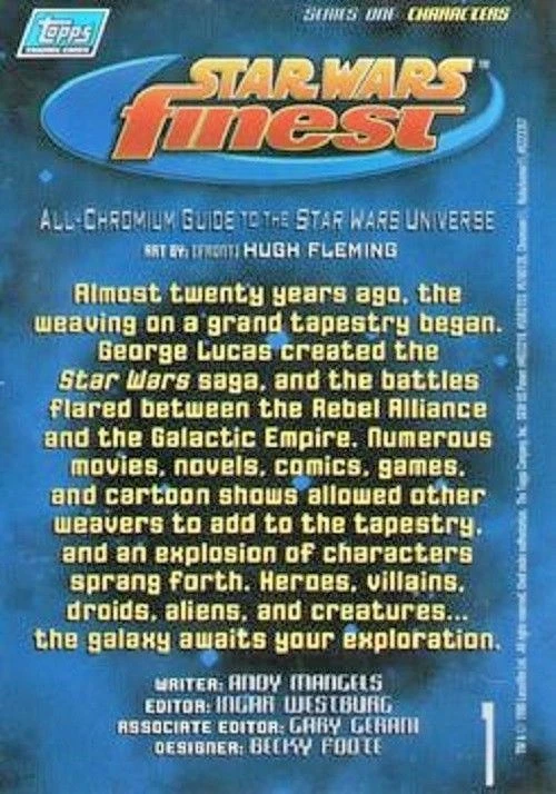 STAR WARS FINEST BASE / BASIC  CARDS  1 TO 90 CHOOSE BY TOPPS - Image 2 of 4