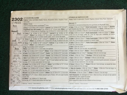 Simplicity Doll Patterns ~ All Patterns are Size 18 * ~ * ~ * ~ * ~ Listing 1478 - Picture 79 of 113