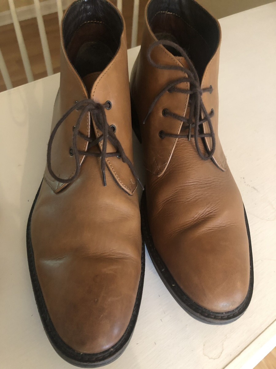 Alfani Lombard Desert Brown Leather Lace Up Chukka Ankle  display picture 1