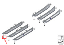 BMW 6 Gran Turismo G32 Einstiegsleiste vorn 7427913 51477427913 NEU ORIGINAL