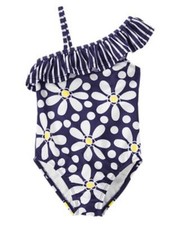 NWT Gymboree Flower Shower Blue Daisy Swimsuit Size 5 8 10