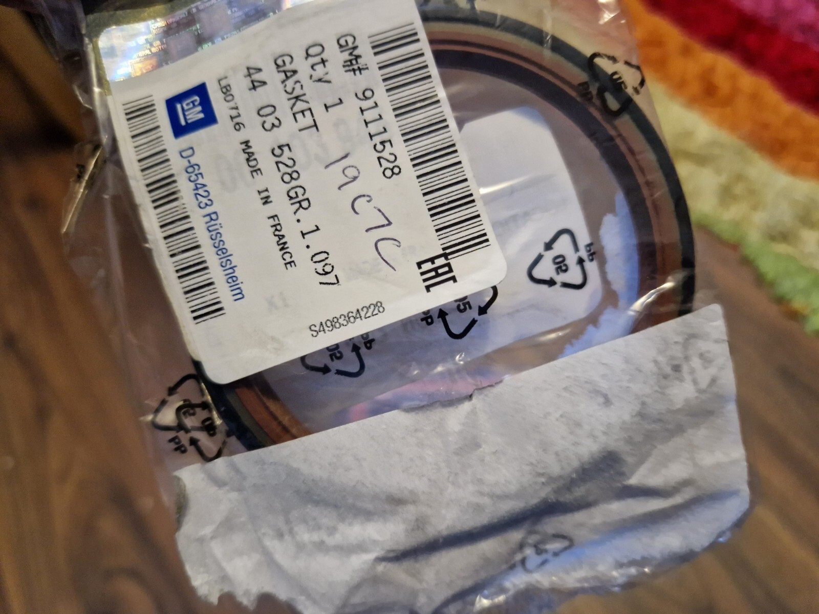 Genuine G.M. 9111528 Front Crank Oil Seal Renault/Nissan/Opel  