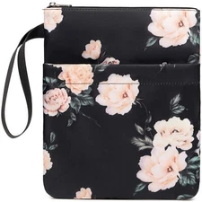 Book Sleeves with Zipper, Travel Book Protector Pouch Carry Case for Book Lovers