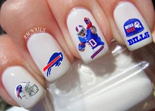 Buffalo Bills Nail Art Stickers Transfers Decals Set of 30 - A1362