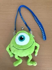 Tokyo Disney Resort Monsters, Inc  Mike Pass Case Coin Holder Plush Bag Pouch