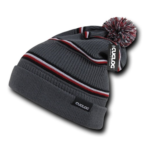 Cuglog Kinabalu Slouchy Cuffed Beanies Winter Caps Pom Hats - Picture 5 of 8