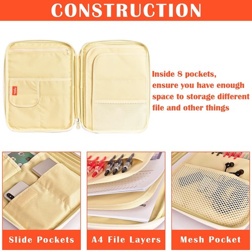 Universal A4 Document Bags Portfolio OrganizerWaterproof Business File Holder... - Picture 3 of 5