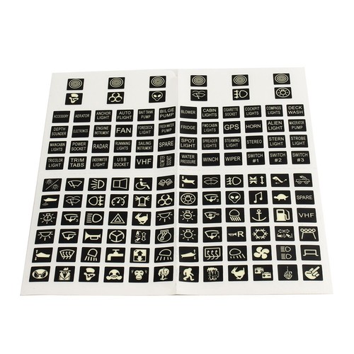 Night Glow Rocker-Decal Label Circuit Panel Sticker Car Boat Truck-Marine - Picture 15 of 21