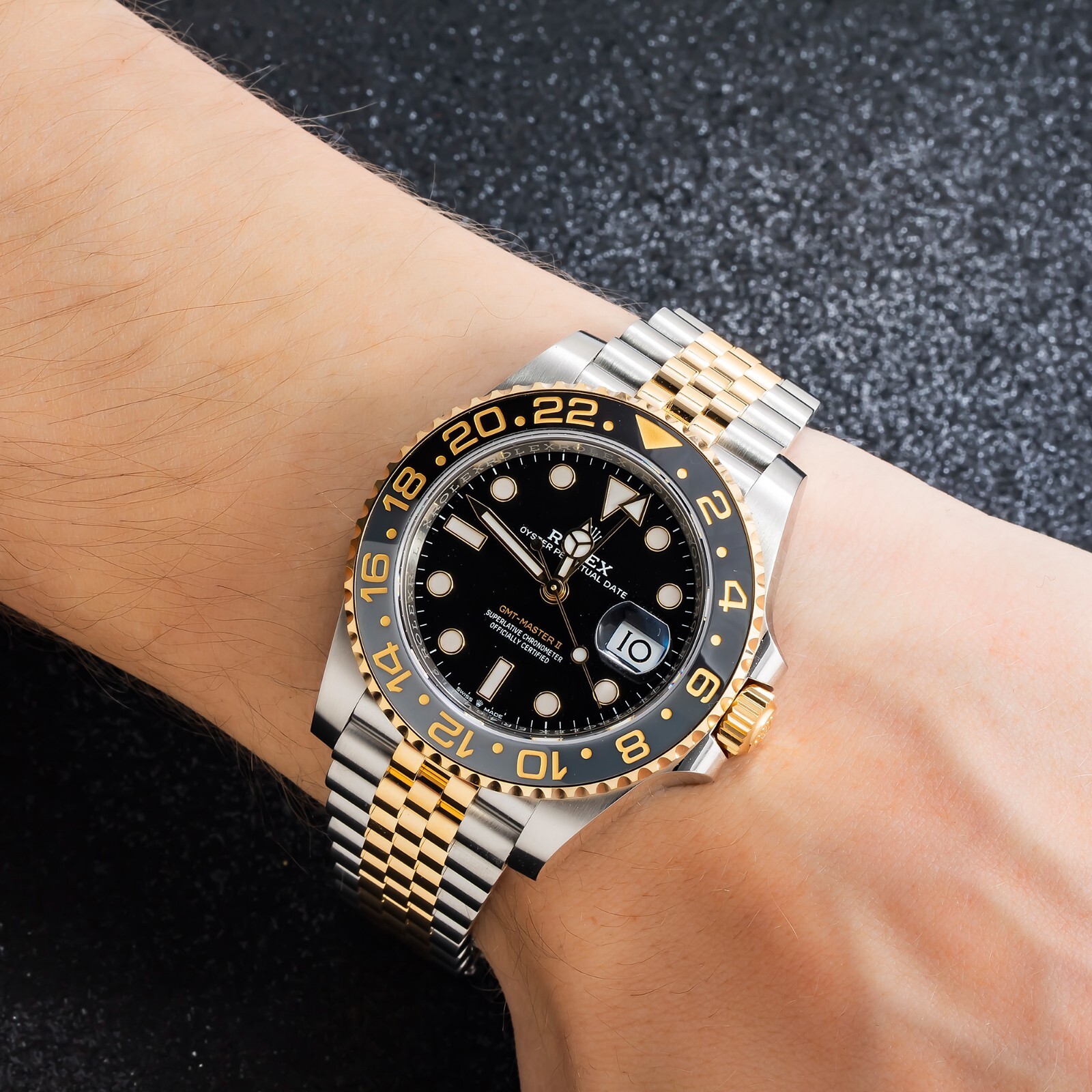 Mint Condition Rolex GMT Master II Black Dial 126713GRNR