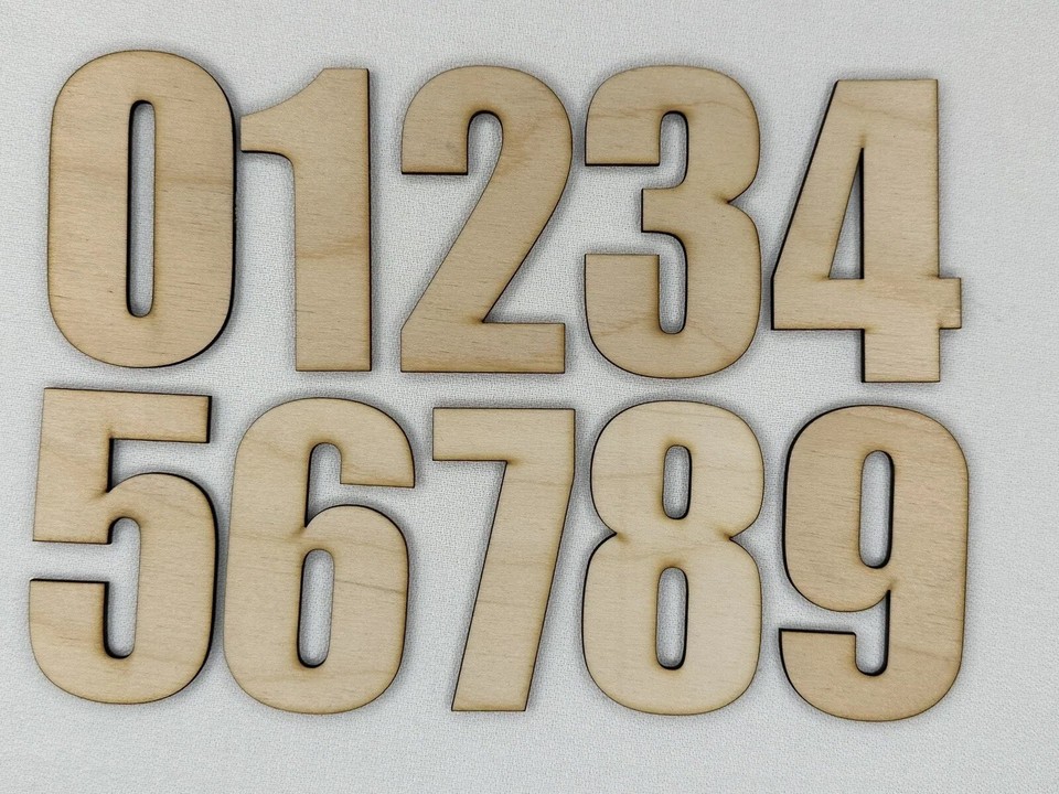 Laser Cut Unfinished Wood Letters or Numbers Impact Font Craft Cutout ...