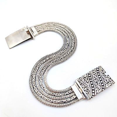 Samuel B Benham Sterlingsilber 925 Multi Strang Schnörkelarbeit Kawio Armband 8''