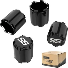 10L0L Golf Cart ITP SS Wheel Rim Center Hub Cap for Yamaha EZGO Club Car, Black