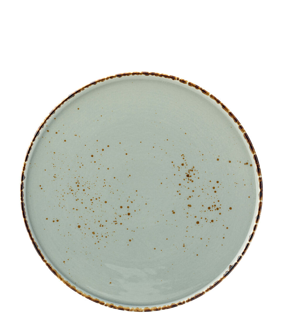 Umbra Coupe Plate Briar Brown Rims Dinner Desserts Plates 9"" (23Cm) Pack Of 6