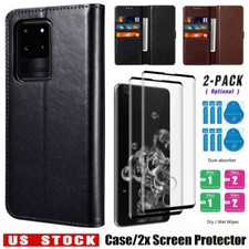 For Samsung S20/S20+/S20 Ultra 5G Case Leather Wallet Cover / Screen Protector