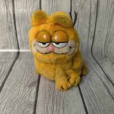 Vintage Dakin Garfield Plush 1981 Sitting Fat Cat Stuffed Animal 7" Heavy