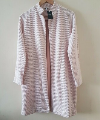 Next Women Blush Pink Herringbone Coatigan Jacket Longline Coat Size 10, 12,14 | eBay