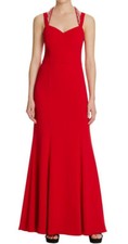 JS BOUTIQUE  Red Crepe Jewel Double Strap Trumpet Formal Gown 2 NEW 284