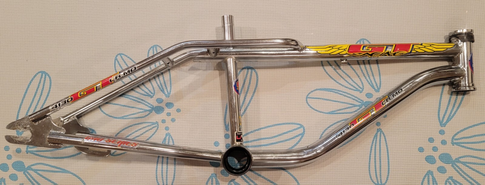 Vintage GT BMX Frame Vertigo Performer Freestyle OG Chrome 20" 90s 1990