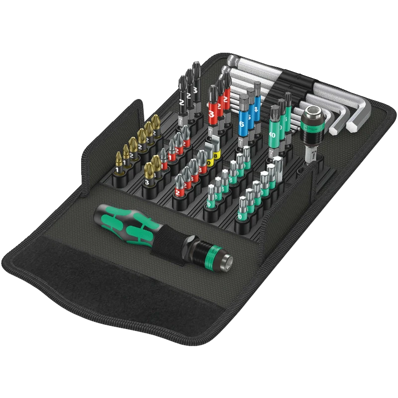 Wera Kraftform Kompakt 100 robustes Werkzeug Set 52 tlg. Bitset mit Bithalter