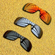 3 Pieces Lenses Replacement for-Oakley Antix-Solid Black Silver Orange Red