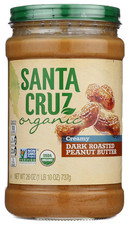 Santa Cruz Organic Organic Dark Roasted Creamy Peanut Butter, 26 OZ