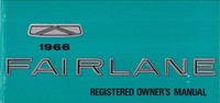 1966 Ford Fairlane Registered Owners Manuell Canadian Mint Original Nos FüHrung