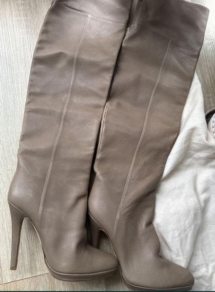 Women Jimmy Choo Boots Beige Leather 36.5