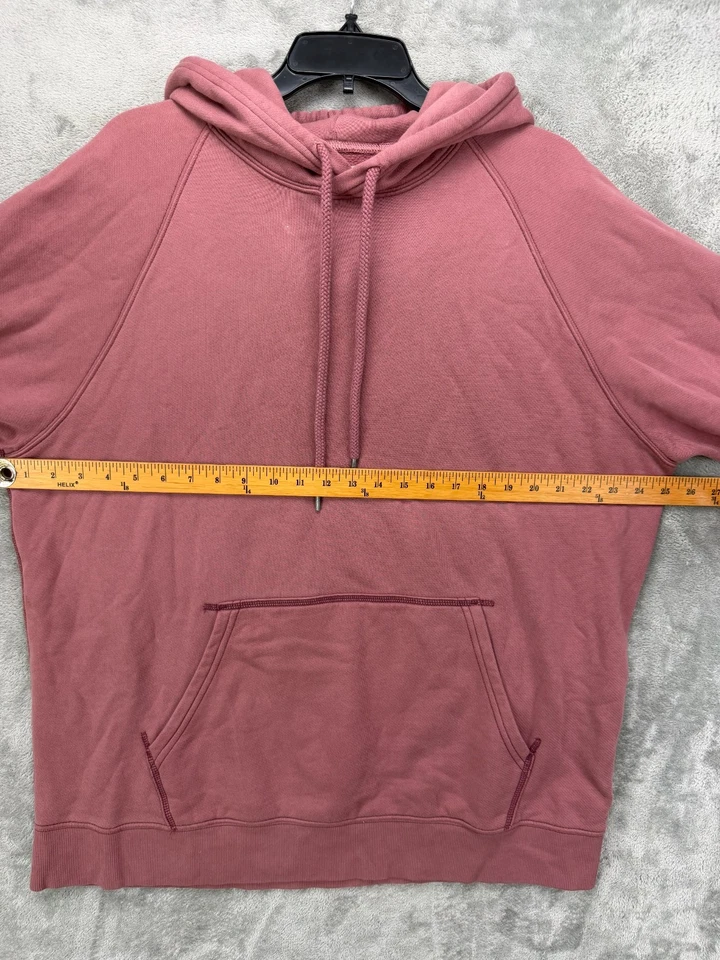 Sudadera con capucha polar de alto estándar Faherty para hombre XL rosa algodón orgánico Foto 4 de 4