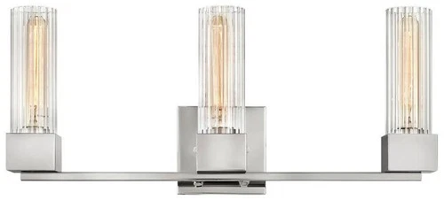 Hinkley Xander 23" Wide Polished Nickel 3-Light Bath Light - Picture 1 of 10
