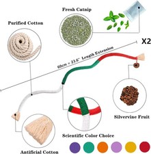 Cat Toys 12Pack Cats Grass Treat Catnip Toy with Silvervine for Indoor Kitten...