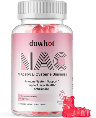 NAC Gummies 600Mg, N Acetyl Cysteine Supplement NAC Chewable for Antioxidants