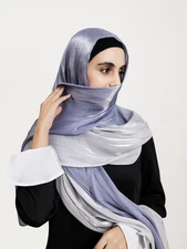 Islamic Women Gradient Color Long Headscarf Shawl Head Wrap Cover Scarves Stoles