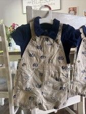Just One Your Carter s Two Piece Boys 9m Elephant Overalls Brand New With Tags