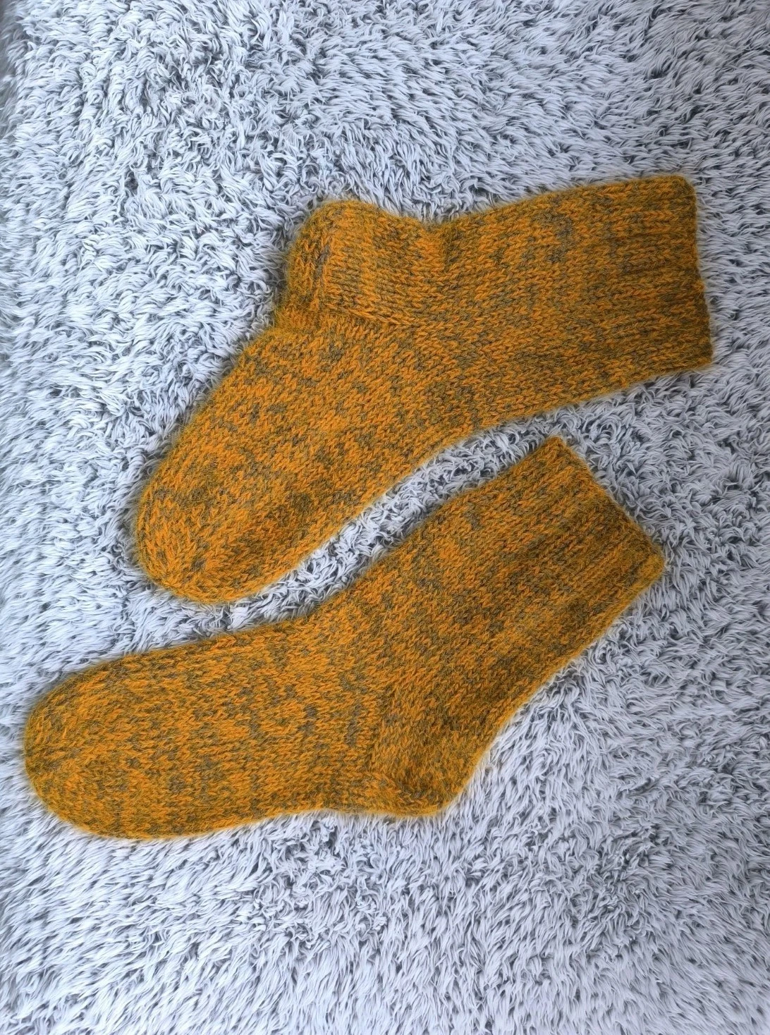 Beautiful handmade knitted sleepsocks from Angora and New Zealand Merino, size41