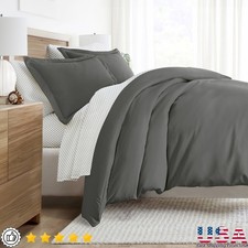 Sleek Simplicity Bedding Set Duvet Cover Comforter Sheet Set Hypoallergenic New