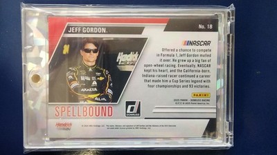 Rare 2025 Donruss Jeff Gordon Spellbound “O” Gold Cracked Ice #06