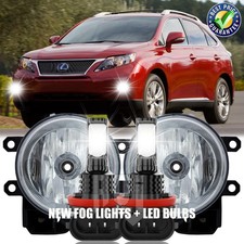 Pair For Lexus RX450H 2010-2015 Front Bumper LED Fog Light Lamps Left & Right