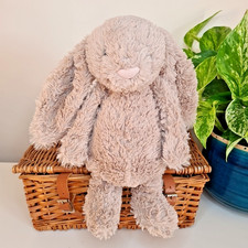 Jellycat Medium Bashful Beige Bunny - Light Brown Bunny Soft Toy Beanie 12”
