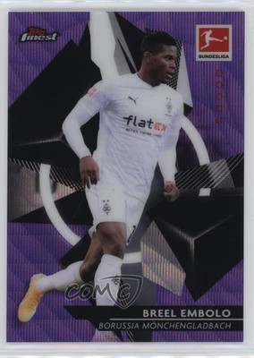 2020 Topps Finest Bundesliga Purple Wave Refractor 41/250 Breel Embolo #78 15p0