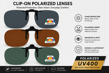 New Polarized Flip Up Clip On Sunglasses Men Women 100 UV400 Protection