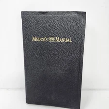 Merck's 1899 Manual Materia Medica 1st Edition Reprint 100th Anniversary Medical