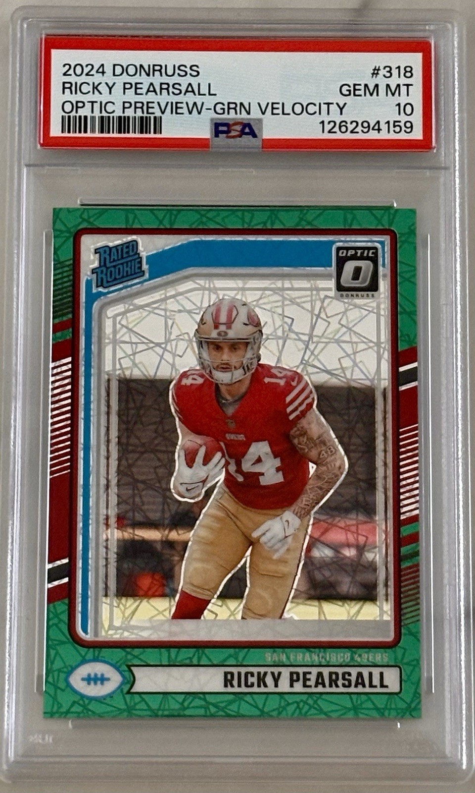 Ricky Pearsall Panini Donruss Optic #284 Green Velocity