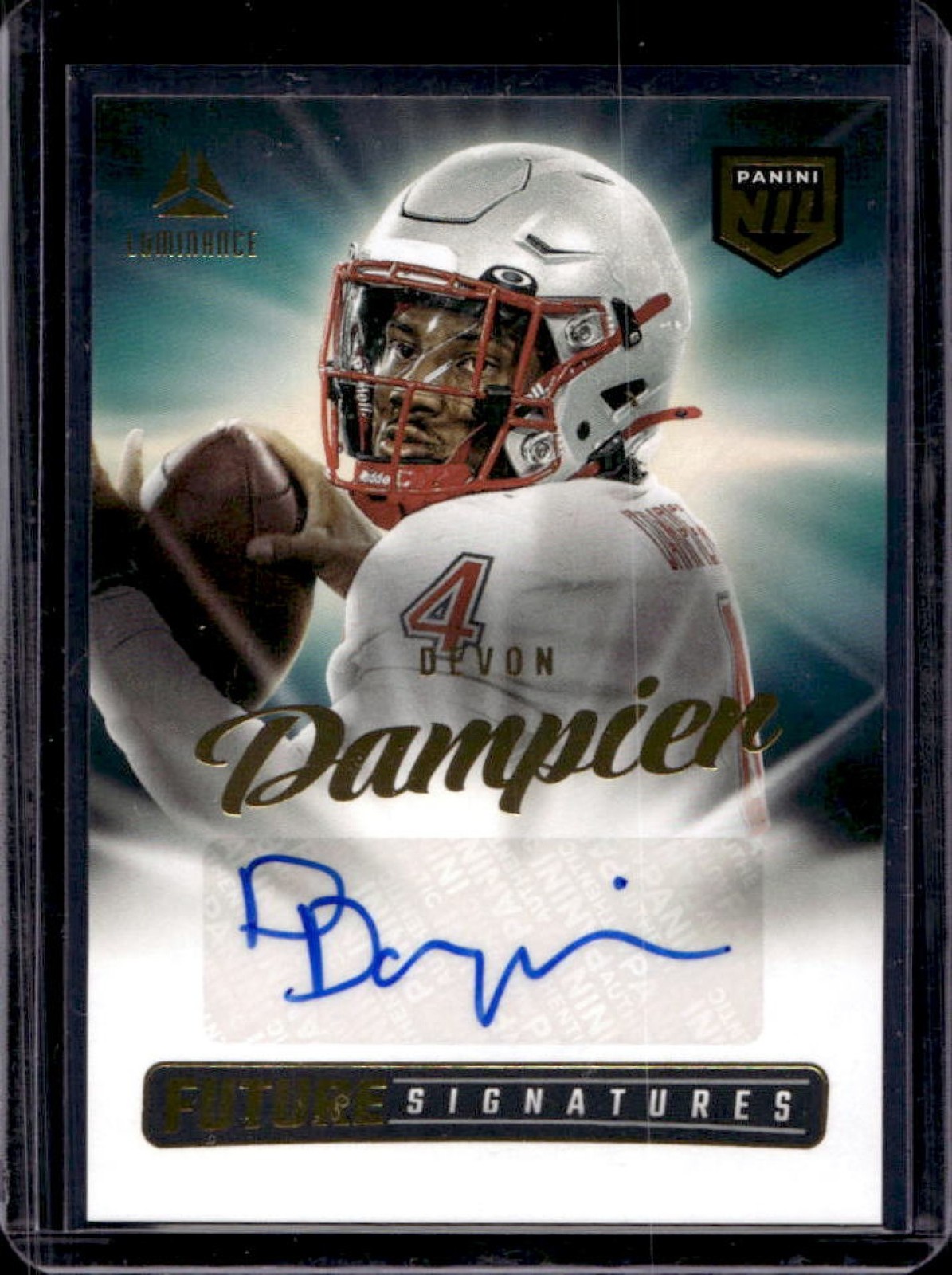 2025 Panini Luminance Devon Dampier Future Signatures NIL Auto #NIL-DDR