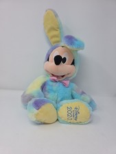 CUDDLY MICKEY MOUSE PLUSH EASTER BUNNY 18" H "DISNEY STORE 2020" LOGO ON FOOT